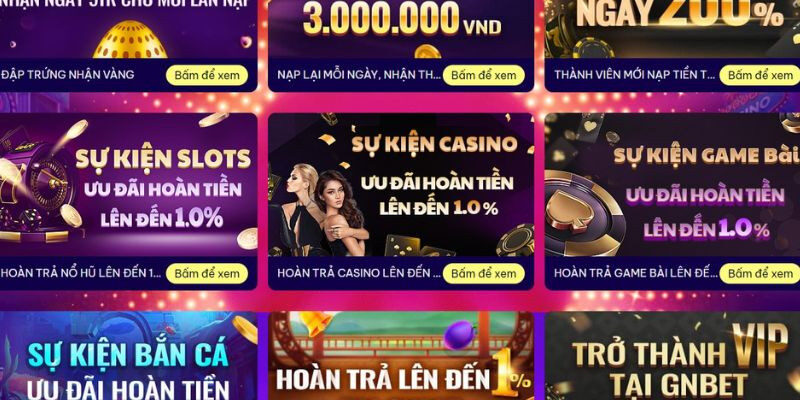 Những kèo cược đa dạng tại gnbet